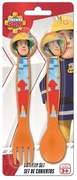Pompierul Sam set tacâmuri din plastic - 2 piese