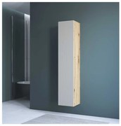Dulap suspendat pentru baie Pulcro, crem / stejar artisan