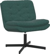vidaXL Scaun Relaxant Rotativ Verde închis 63 x 75 x 76 cm Catifea
