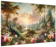 Tablou - Păuni în grădină (90x60 cm)