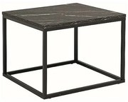 Masa de cafea cu blat in decor marmura ROSSI B 60x60 negru