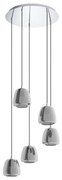 Lustră pe cablu ALBARINO 5xE27/40W/230V gri Eglo 39668
