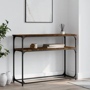 vidaXL Măsuță consolă, stejar fumuriu, 100x35,5x75 cm, lemn prelucrat