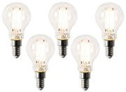 Set de 5 becuri LED Smart E14 P45 4.5W 470 lm 1800-4000K
