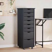 vidaXL Dulap rulant cu sertare MOSS, gri, lemn masiv de pin