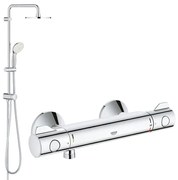 Coloana dus Grohe New Tempesta 200,crom,montare pe perete, baterie cabina dus termostat Grh 800 (26381001 ,34558000)