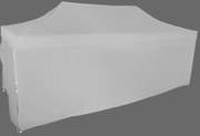 Pavilion de grădină  3x6m – din aluminiu, 4 pereţi laterali, Gri / antracit