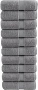 vidaXL Prosoape oaspeți premium, SOLUND, 10 buc. gri 30x50cm 600gsm