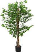 vidaXL Plantă Ficus artificială 788 frunze 120 cm verde