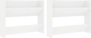 vidaXL Pantofare de perete, 2 buc., alb, 80x18x60 cm, PAL
