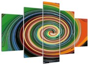 Tablou abstract - spirala colorata (150x105 cm)