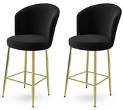 Set de scaune de bar Fora Black and Gold, 2 buc., 2 buc.