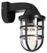 Aplică modernă de perete pentru exterior negru IP54 - Joeri