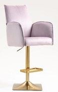 HR280KW Scaun Mov din Catifea cu Bază Aurie