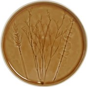 Farfurie HORECA Shabby emailată galben din ceramică stoneware cu finisaj lucios – "Floralis"
