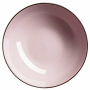 Bol de supă Mäser Metallic RIM Pink, 18,6 cm,6 buc.