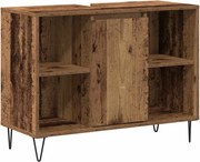 vidaXL Dulap de Baie cu raft Lemn Vechi 80 x 33 x 60 cm Lemn compozit