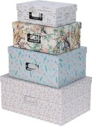 Set cutii de depozitare din carton, 4 buc.