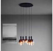 Lustră pe cablu Eglo 390267 HUEBRO 5xE27/40W/230V negru