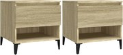 vidaXL Mese laterale 2 buc. stejar sonoma 50x46x50 cm lemn compozit