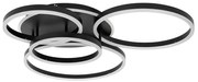 Plafoniera LED cu Telecomanda, Design Geormetric, RINGS 5 negru