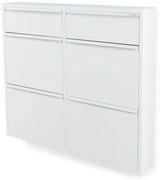 Pantofar alb cu deschidere înclinată din metal 98x86x15 cm Billy – Spinder Design