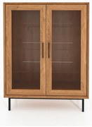 Vitrină din lemn de stejar 97x125 cm Abies – The Beds