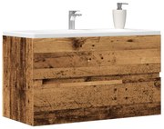 vidaXL Dulap suspendat de baie lemn vechi 80x38,5x45 cm lemn prelucrat