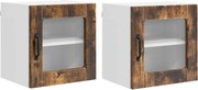 vidaXL Dulap de bucătărie cu raft 2 pcs Stejar fumuriu 40 x 31 x 40 cm