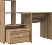 vidaXL Birou Stejar Artizanal 131,5 x 50 x 106,5 cm Lemn compozit