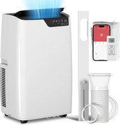 HOMCOM Aparat de aer condiționat portabil 12000 BTU, aparat cu funcții de răcire, dezumidificare, ventilator, mod somn, control vocal WiFi | Aosom Romania