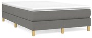 vidaXL Pat box spring cu saltea, gri închis, 120x190 cm, textil