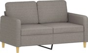 vidaXL Canapea cu 2 locuri, gri taupe, 120 cm, material textil
