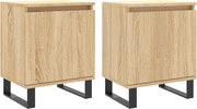 vidaXL Noptiere, 2 buc., stejar sonoma, 40x30x50 cm, lemn compozit