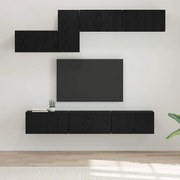 vidaXL Set comodă TV 7 pcs Stejar negru 60 x 30 x 30 cm Lemn compozit