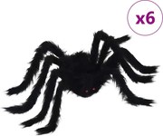 vidaXL Decorațiune Păianjen de Halloween 6 pcs Negru 75 cm