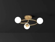 Lustra Zelma, 3 globuri, Auriu