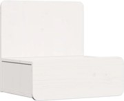 vidaXL Noptieră cu sertar Alb 44 x 32,5 x 40 cm Lemn masiv de pin