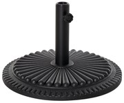 Outsunny Bază pentru Umbrelă de Soare, din Plastic Rezistent, 15kg, Compatibilă cu Stâlpi de Ф35-38-48mm, Negru, Ф49x32cm | Aosom Romania