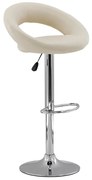 Scaun bar crem ABS 151 rotativ, din piele ecologica cu suport de picioare