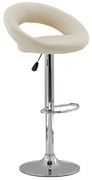 Scaun bar crem ABS 151 rotativ, din piele sintetică cu suport de picioare