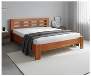 Pat dublu din lemn masiv ANGELA 180x200 cm nuc