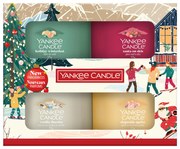 Yankee Candle Set cadou de Crăciun cu 4 lumânări parfumate în pahar 2025