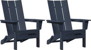 vidaXL Scaun pentru Grădină 2 pcs Bleumarin 80.5 x 74.5 x 92 cm