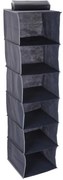 Organizator pentru haine si incaltaminte, 6 compartimente, 30x120 cm, Gri