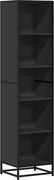 vidaXL Dulap cu cărți negru 40x35x170,5 cm lemn prelucrat