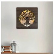 Li-Go 23537/DUB2 - Ceas LED reglabil, LED/10W/5V, 20000 mAh, 42x42 cm, stejar + telecomandă