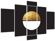 Tablou - Abstracție de aur și negru N⁰1 (150x105 cm)