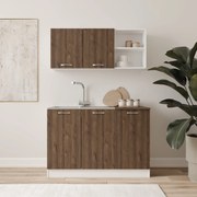 Set Bucatarie Ara, Stejar Bronz/Alb, L 120 cm
