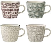 Set 4 căni din gresie ceramică Bloomingville Karine Mugs